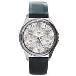 Christmas Silver Festivus Round Metal Watch