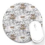 Christmas Silver Festivus Round Mousepad