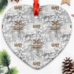 Christmas Silver Festivus Ornament (Heart)