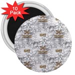 Christmas Silver Festivus 3  Magnet (10 pack)