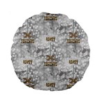 Christmas Silver Festivus Standard 15  Premium Round Cushion 