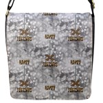 Christmas Silver Festivus Flap Closure Messenger Bag (S)