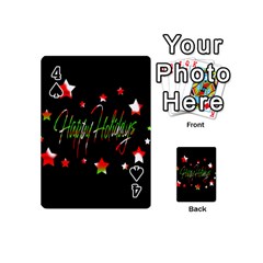 Happy Holidays 2  Playing Cards 54 (Mini)  from ArtsNow.com Front - Spade4