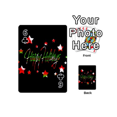 Happy Holidays 2  Playing Cards 54 (Mini)  from ArtsNow.com Front - Club6