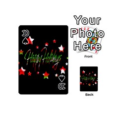 Happy Holidays 2  Playing Cards 54 (Mini)  from ArtsNow.com Front - Spade10