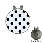 Polka Dots - Black on Pastel Blue Golf Ball Marker Hat Clip