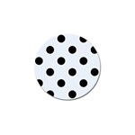 Polka Dots - Black on Pastel Blue Golf Ball Marker