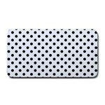 Polka Dots - Black on Pastel Blue Medium Bar Mat