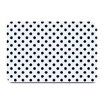 Polka Dots - Black on Pastel Blue Plate Mat