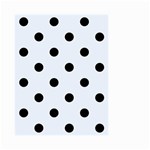 Polka Dots - Black on Pastel Blue Small Garden Flag (Two Sides)