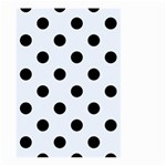 Polka Dots - Black on Pastel Blue Large Garden Flag (Two Sides)