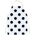 Polka Dots - Black on Pastel Blue Full Print Apron