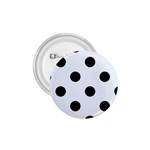 Polka Dots - Black on Pastel Blue 1.75  Button