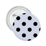 Polka Dots - Black on Pastel Blue 2.25  Button