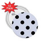 Polka Dots - Black on Pastel Blue 2.25  Button (10 pack)