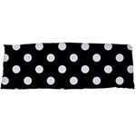 Polka Dots - Pastel Blue on Black Body Pillow Case (Dakimakura) (One Side)