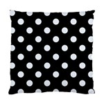 Polka Dots - Pastel Blue on Black Standard Cushion Case (One Side)