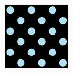 Polka Dots - Light Blue on Black Medium Glasses Cloth