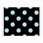 Polka Dots - Light Blue on Black Large Glasses Cloth