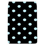 Polka Dots - Light Blue on Black Removable Flap Cover (S)