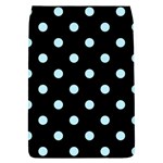 Polka Dots - Light Blue on Black Removable Flap Cover (L)