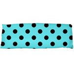 Polka Dots - Black on Electric Blue Body Pillow Case (Dakimakura) (One Side)