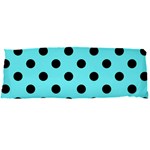 Polka Dots - Black on Electric Blue Body Pillow Case Dakimakura (Two Sides)