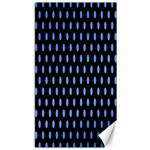 Polka Dots - Cornflower Blue on Black Canvas 40  x 72 