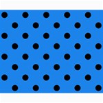 Polka Dots - Black on Dodger Blue Collage 8  x 10 