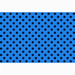 Polka Dots - Black on Dodger Blue Collage 12  x 18 