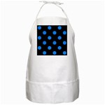 Polka Dots - Dodger Blue on Black BBQ Apron