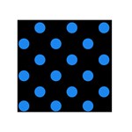 Polka Dots - Dodger Blue on Black Greeting Card 5  x 7 