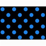 Polka Dots - Dodger Blue on Black 5  x 7  Photo Cards