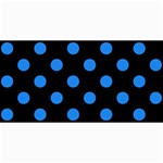 Polka Dots - Dodger Blue on Black 4  x 8  Photo Cards