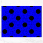 Polka Dots - Black on Blue Jigsaw Puzzle (Rectangular)