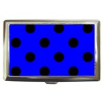 Polka Dots - Black on Blue Cigarette Money Case