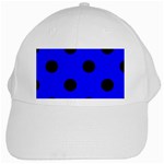 Polka Dots - Black on Blue Black Cap