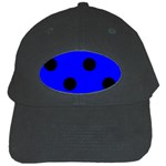 Polka Dots - Black on Blue Black Cap