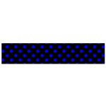 Polka Dots - Blue on Black Flano Scarf (Small)