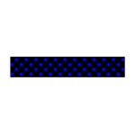 Polka Dots - Blue on Black Flano Scarf (Mini)