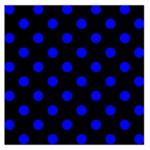 Polka Dots - Blue on Black Large Satin Scarf (Square)