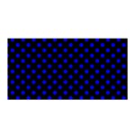 Polka Dots - Blue on Black Satin Wrap