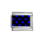 Polka Dots - Blue on Black Italian Charm (9mm)