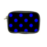 Polka Dots - Blue on Black Coin Purse