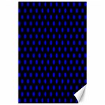 Polka Dots - Blue on Black Canvas 24  x 36 