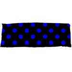 Polka Dots - Blue on Black Body Pillow Case Dakimakura (Two Sides)