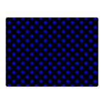 Polka Dots - Blue on Black Double Sided Flano Blanket (Mini)