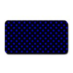 Polka Dots - Blue on Black Medium Bar Mat