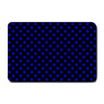 Polka Dots - Blue on Black Small Doormat