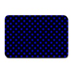 Polka Dots - Blue on Black Plate Mat